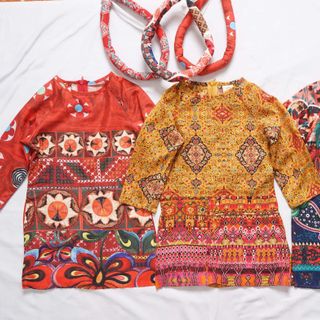Áo dài thổ cẩm Nunakids