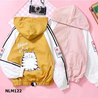 áo dù 2 lớp in hình mèo