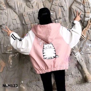 áo dù 2 lớp in hình mèo