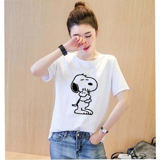 Áo Thun nữ Form rộng vải dày mềm min thoáng mát in hình chó SNOOPY - ATN12