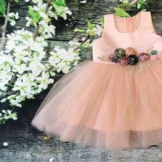 Đầm công chúa dãy hoa bụng