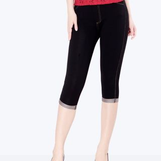 Quần legging giả jean lửng