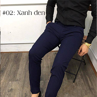 quần âu tâymầu xanh than đậm