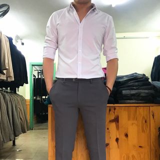 quần tây âu màu ghi đậm