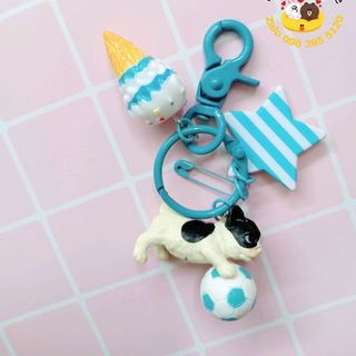 móc khoá bộ cún kèm phụ kiện