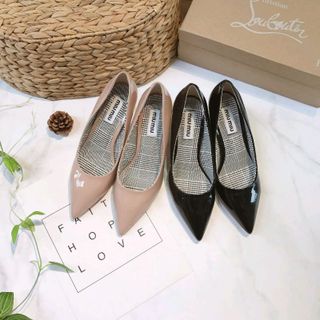 Giày bít mũi nhọn 7p lót vải caro sang trọng