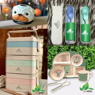 Bộ muỗng nĩa đũa Sợi Rơm Lúa Mạch