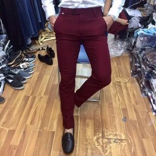 quần tây âu mầu đỏ đô