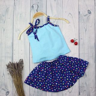 Size váy chấm bi bé gái