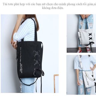 Túi vải Tote - Túi đeo vai thời trang 35x24cm