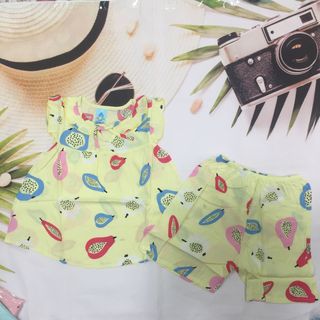 Bộ tole bé gái in hình trái cây