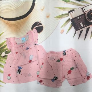 Bộ tole bé gái in hình trái cây