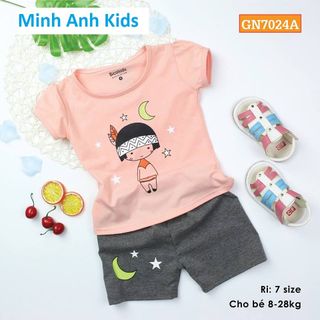 Đồ bộ bé gái in hình dễ thương