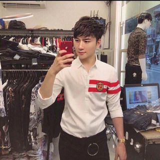 Áo sơ mi nam thêu họa tiết bồ công anh