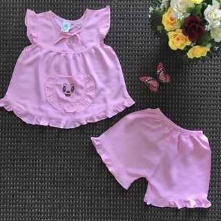 Bộ tole 2 da bé gái dễ thương