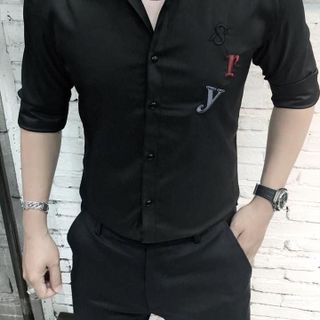 ÁO SƠ MI NAM LỤA THÊU HÌNH SIÊU ĐẸP