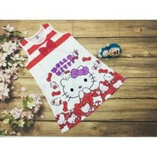 Đầm thun mèo kitty bé gái