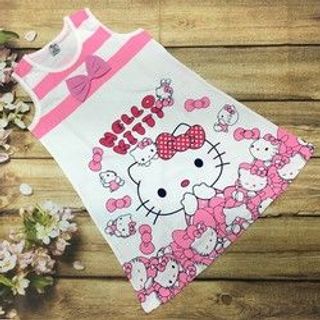 Đầm thun mèo kitty bé gái