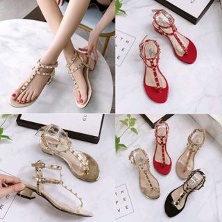 Giày sandal tán đinh cao 3p