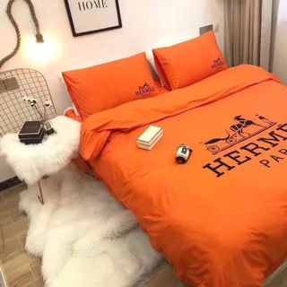 BỘ CHĂN COTTON IN LOGO SIÊU SANG CHẢNH 4 Món giá sỉ