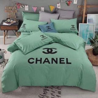 BỘ CHĂN COTTON IN LOGO SIÊU SANG CHẢNH 4 Món