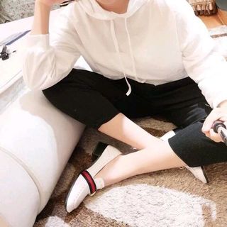 HOODIE UNISEX TRƠN BASIC TRẮNG