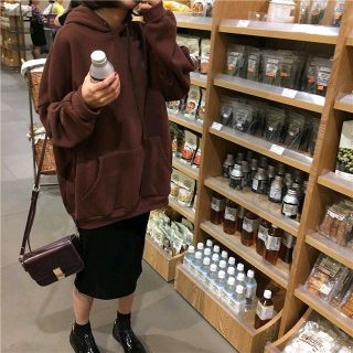 HOODIE TRƠN UNISEX BASIC NÂU SOCOLA