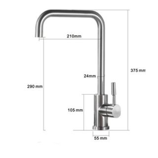 Vòi rửa bát nóng lạnh Ricco 304