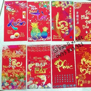sỉ lì xì bao đỏ giấy nhung