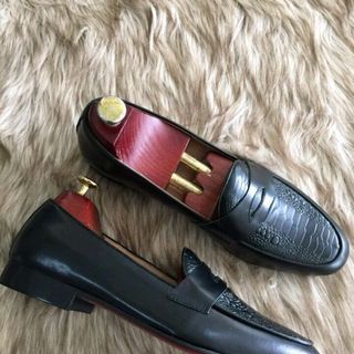 Giày lười nam da bòđế phíp