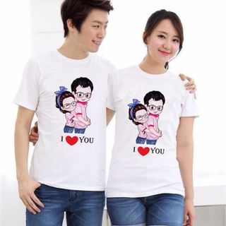 ÁO THUN IN HÌNH CẶP ĐÔI THEO YÊU CẦU ĐÁNG YẾU - ATIH12