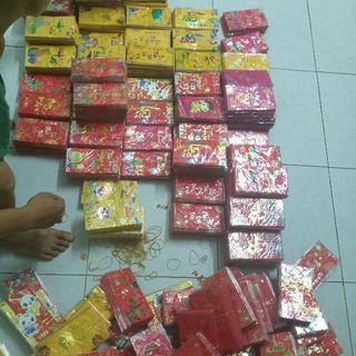 sỉ lì xì bao đỏ giấy nhung