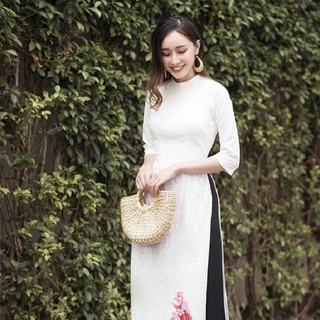 SET ÁO DÀI CÁCH TÂN THÊU KÈM QUẦN ỐNG RỘNG 1