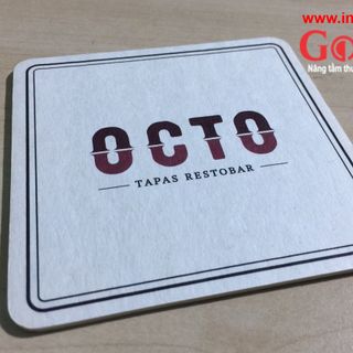 Lót ly giấy in logo giá rẻ