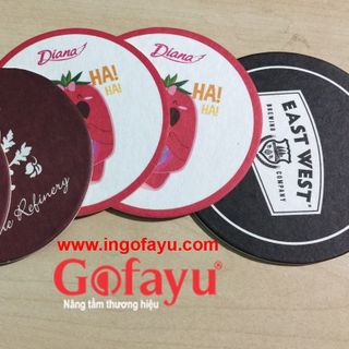 Lót ly giấy in logo giá rẻ