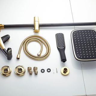 Bộ sen cây tắm đứng nóng lạnh  EL-S914 Đen vàng