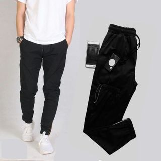 Quần joger kaki có khoá Zip MS266
