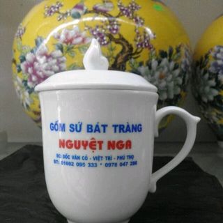 cốc sứ Bát Tràng in logo