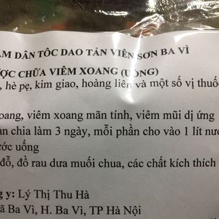 Thảo dược dân tộc đặc trị viêm xoang viêm mũi dị ứng