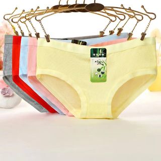 Sỉ combo 10 quần lót sợi tre mềm mịn kháng khuẩn 10 màu không có màu đỏ và đen