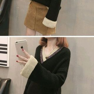 ÁO LEN TAY LẬT ĐẮP KIM TUYẾN