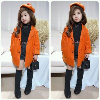 Áo dạ len cho bé gái