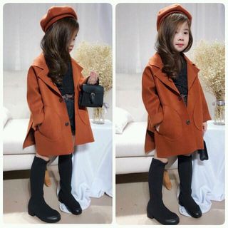 Áo dạ len cho bé gái