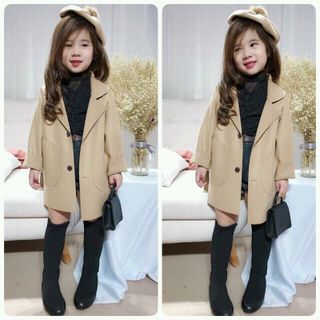 Áo dạ len cho bé gái