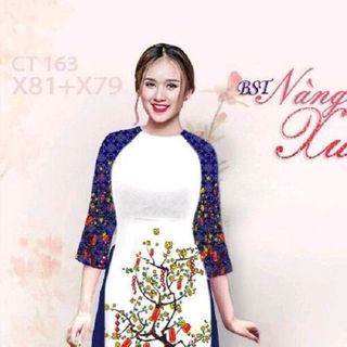 SÉT ÁO DÀI CÁCH TÂN IN CHÚC TẾT QUẦN DÀI