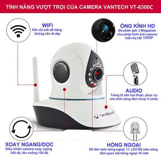 CAMERA IP WIFI 20MP VANTECH VT-6300C