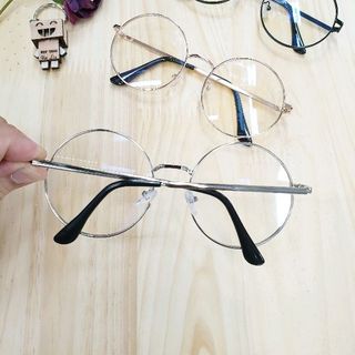 kính trắng gọng sắt tròn nôbita 702