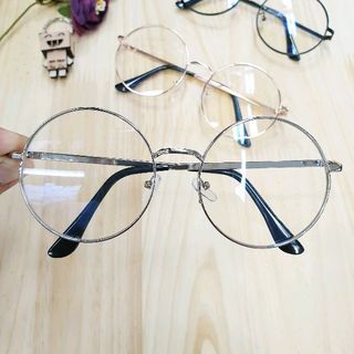 kính trắng gọng sắt tròn nôbita 702