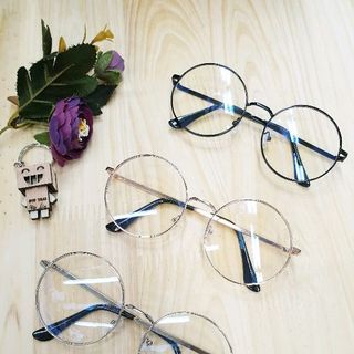kính trắng gọng sắt tròn nôbita 702