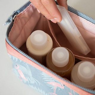 Túi Đựng Mỹ Phẩm Hạc Hồng Lá Thông